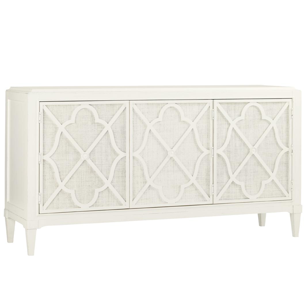 Tommy Bahama Home Ivory Key Hawkins Point Buffet with Woven Raffia